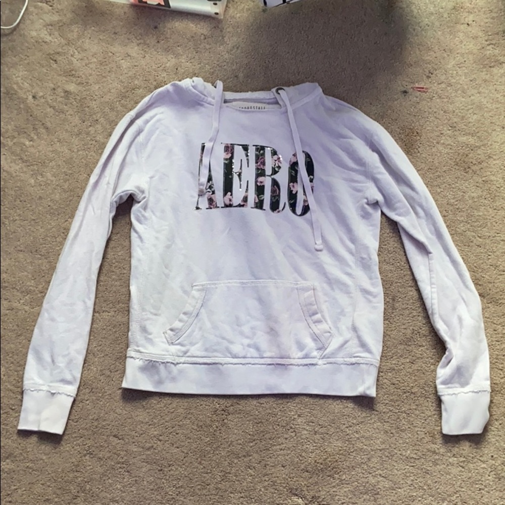 white aéropostale hoodie